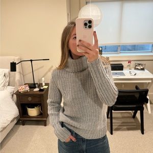 Banana Republic grey wool turtleneck sweater